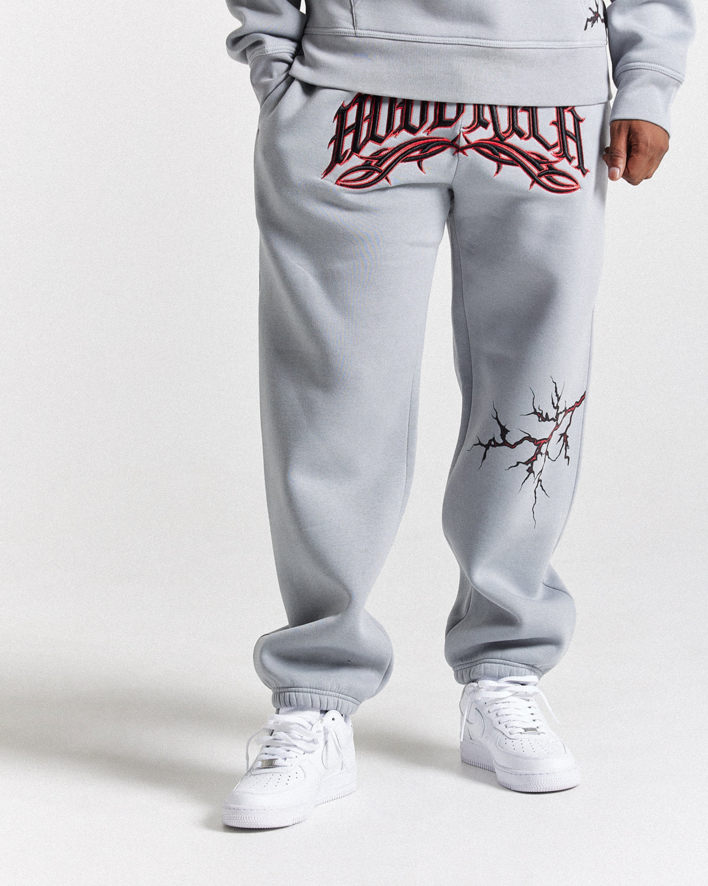 Dark Oversized Jogger - Grey/Black/Red