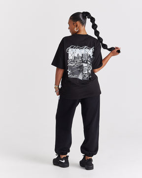 Vision Oversized T-Shirt - Black