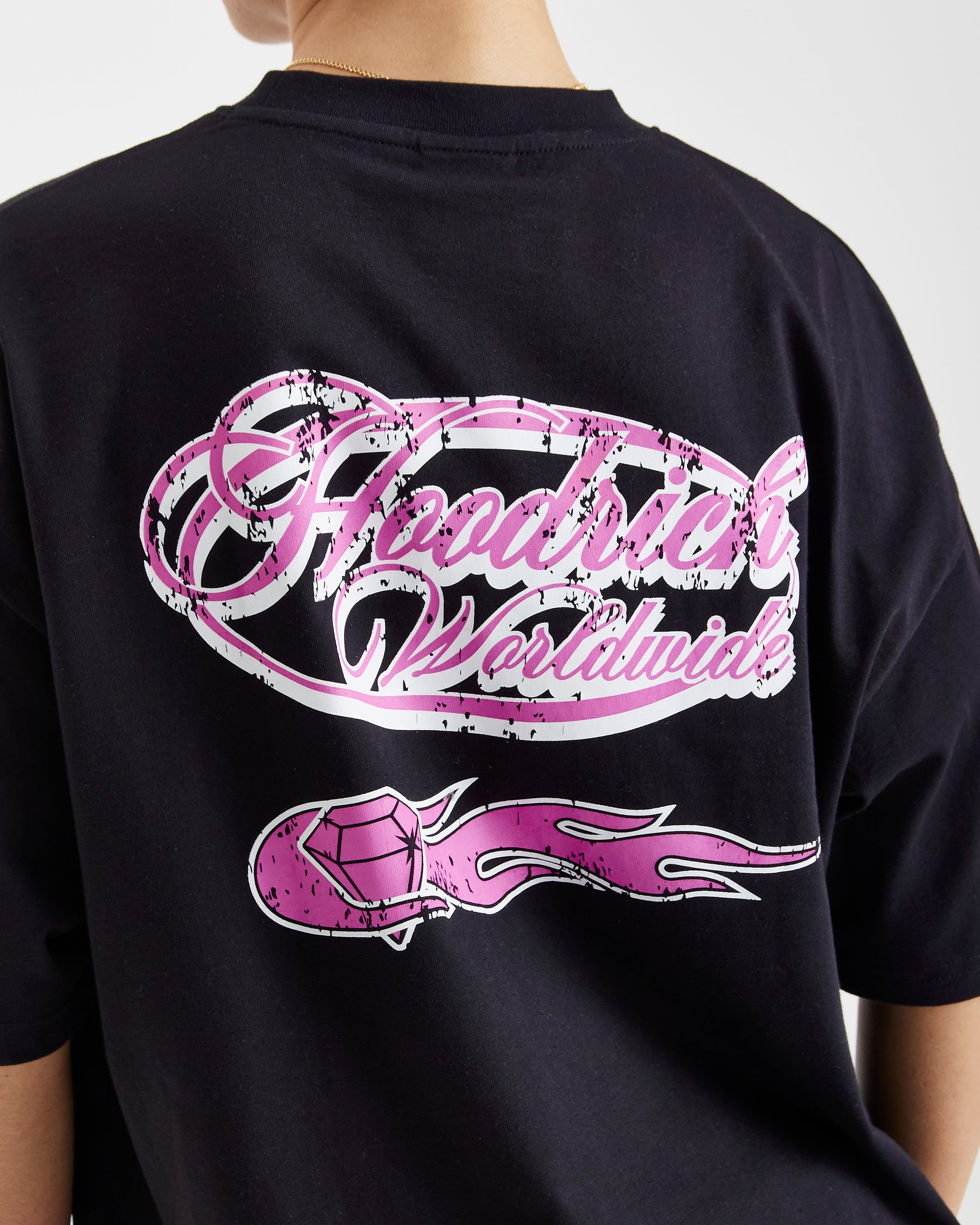 Sketch Money Oversized T-Shirt - Black/White/Pink