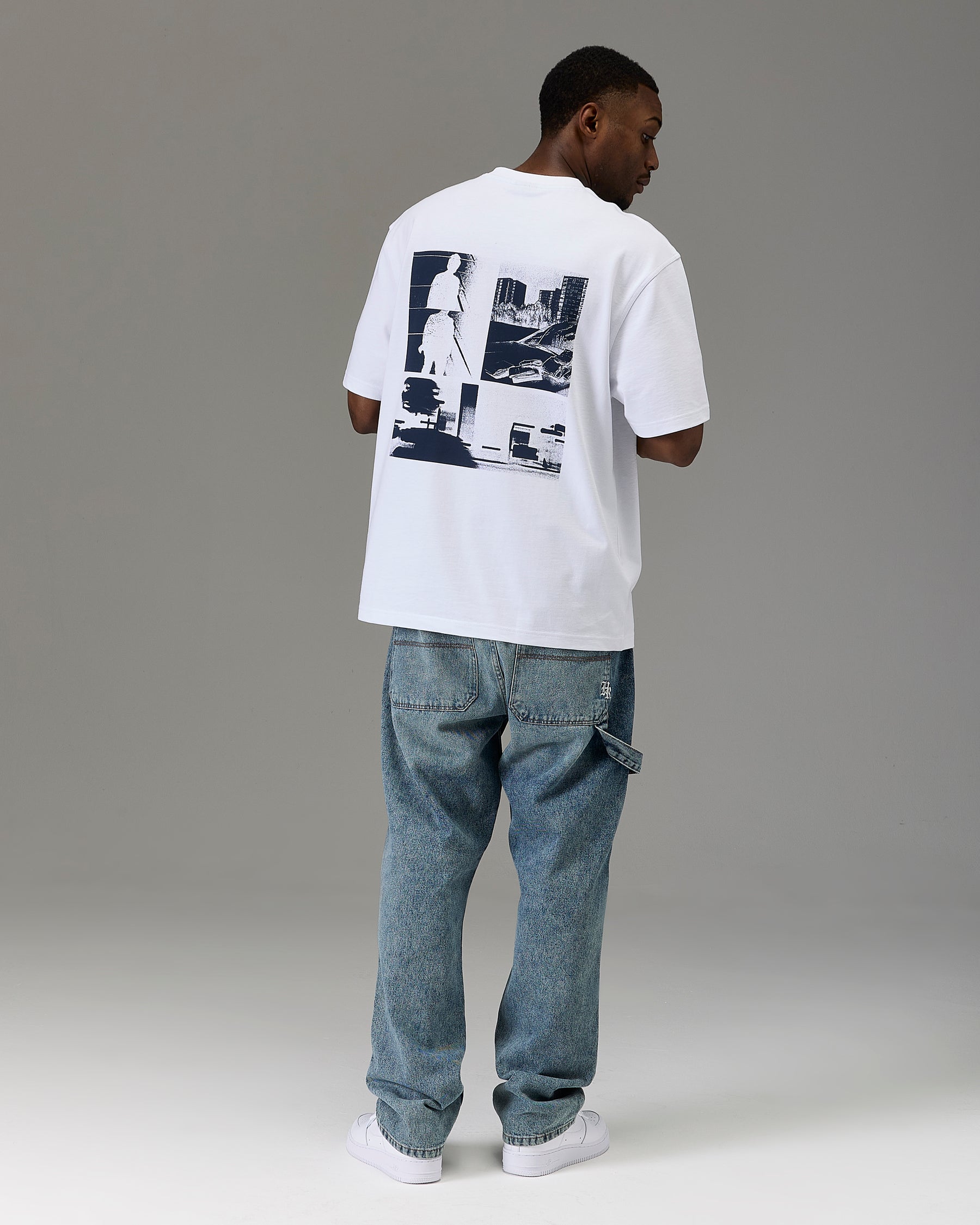 The Winners Circle Oversized T-Shirt - White/Blue