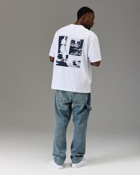 The Winners Circle Oversized T-Shirt - White/Blue