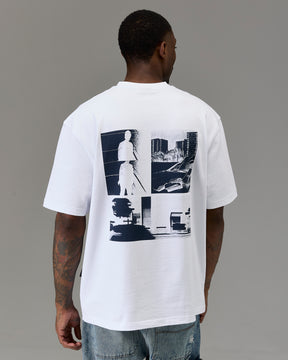 The Winners Circle Oversized T-Shirt - White/Blue