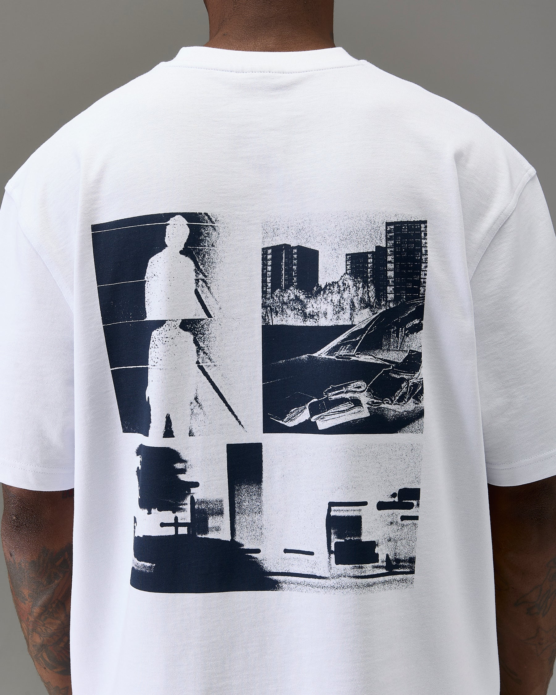 The Winners Circle Oversized T-Shirt - White/Blue