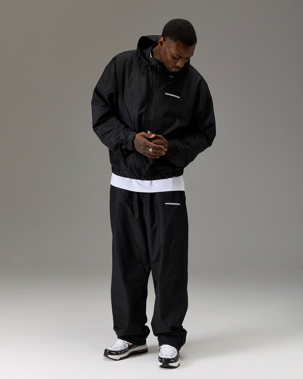 The Winners Circle Ripstop Woven Pant - Black/White
