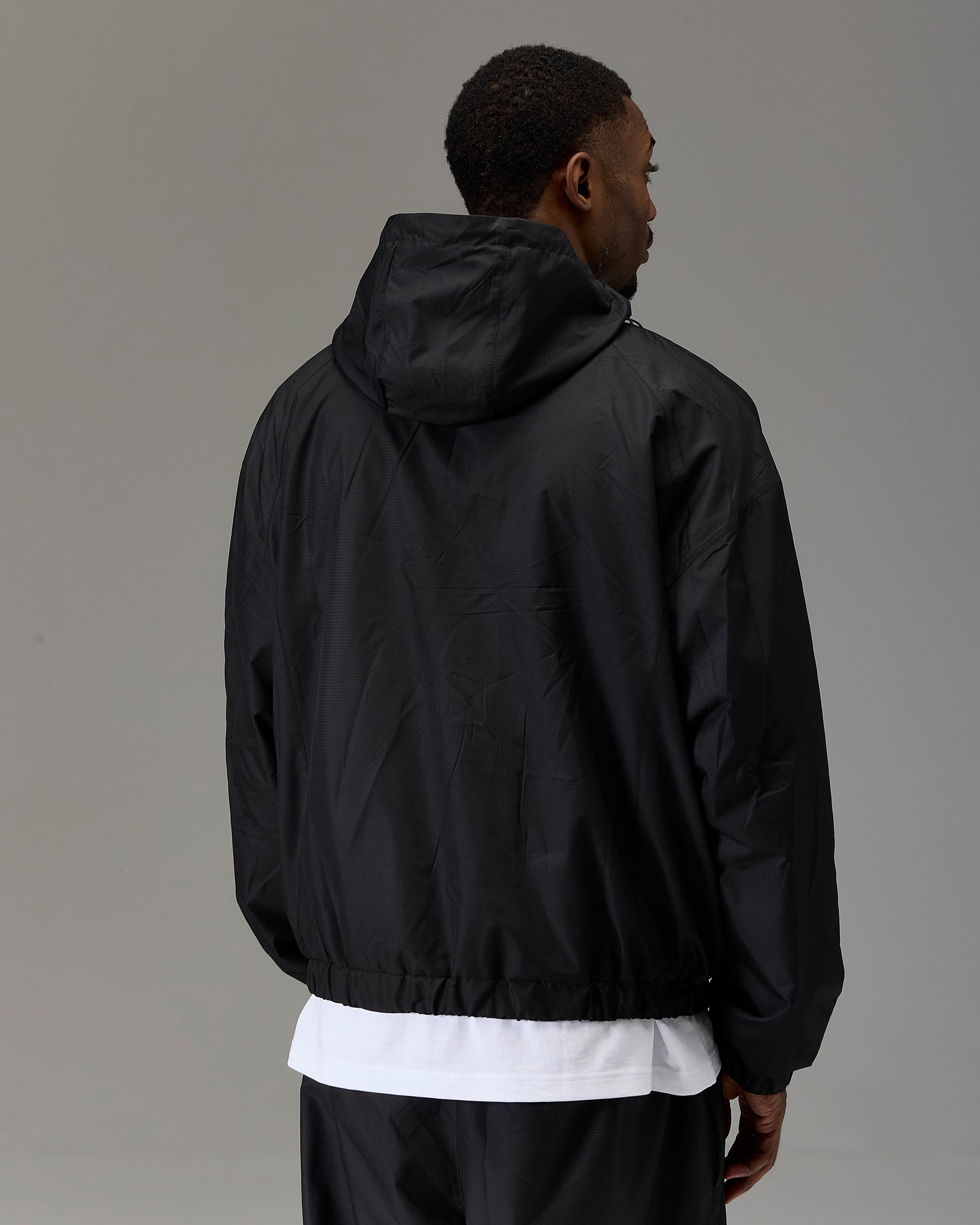 The Winners Circle Ripstop Woven Jacket - Black/White