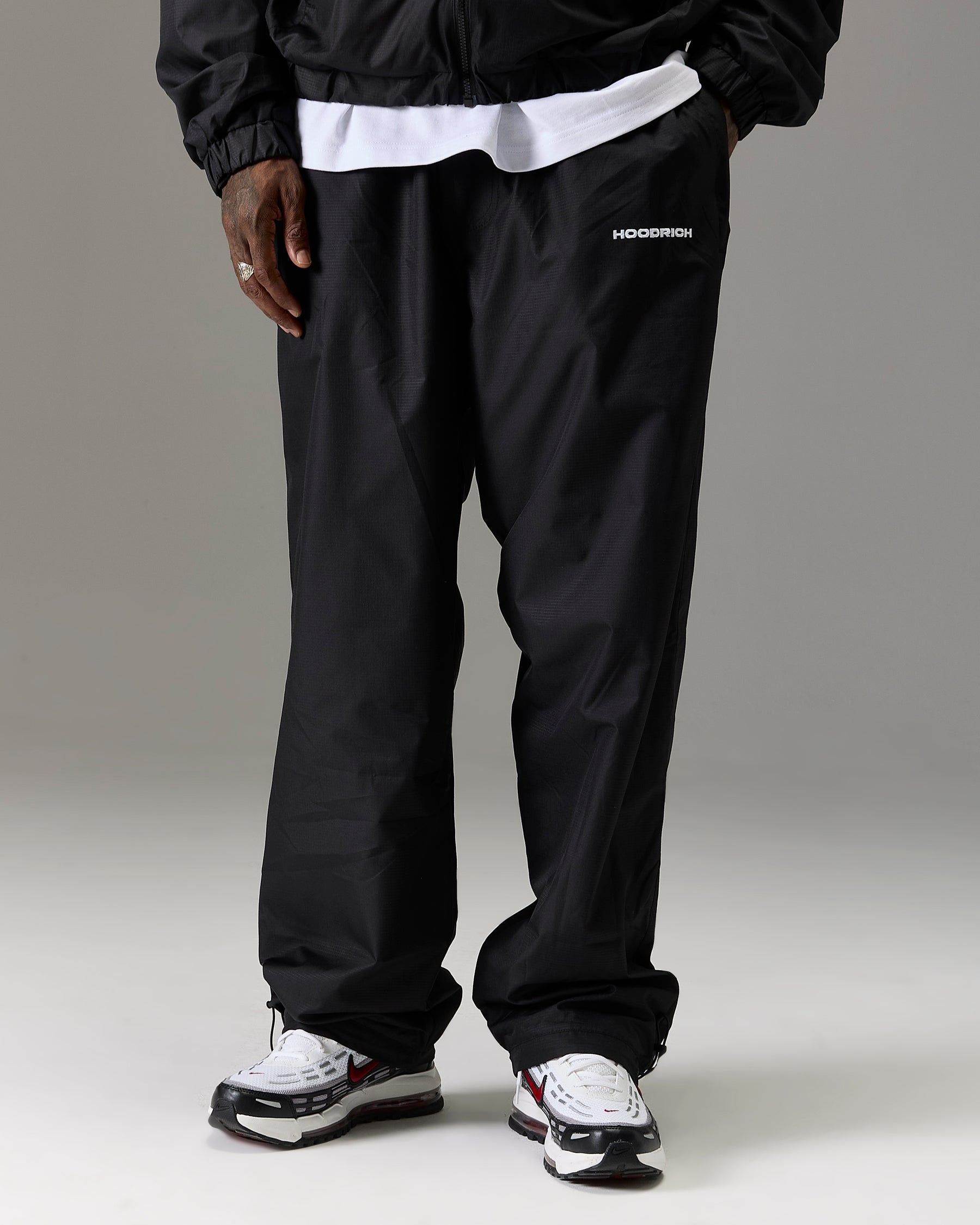 The Winners Circle Ripstop Woven Pant - Black/White