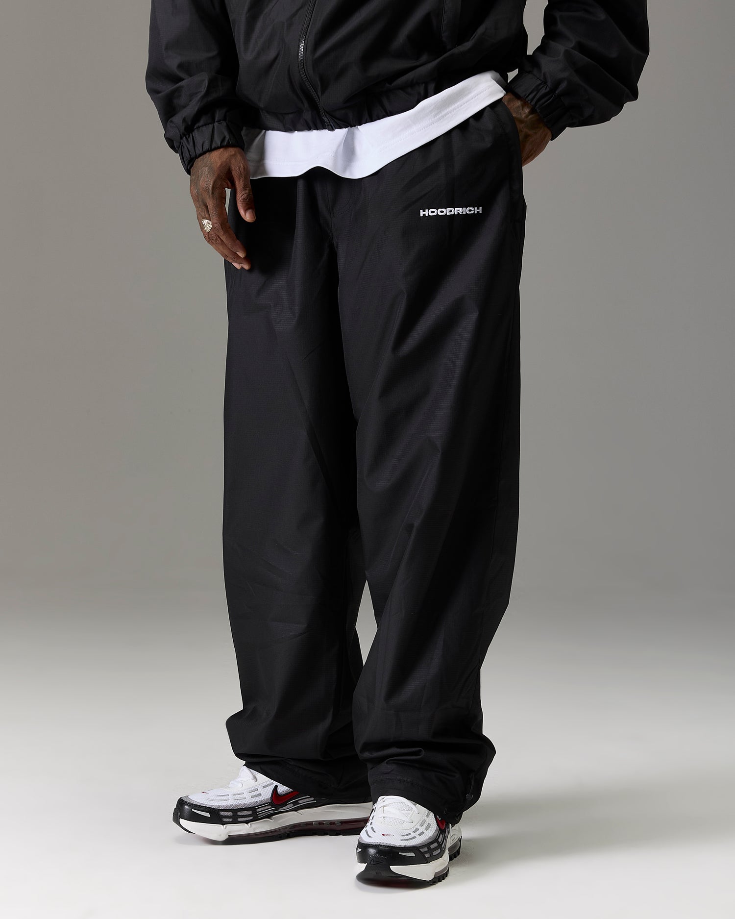 The Winners Circle Ripstop Woven Pant - Black/White
