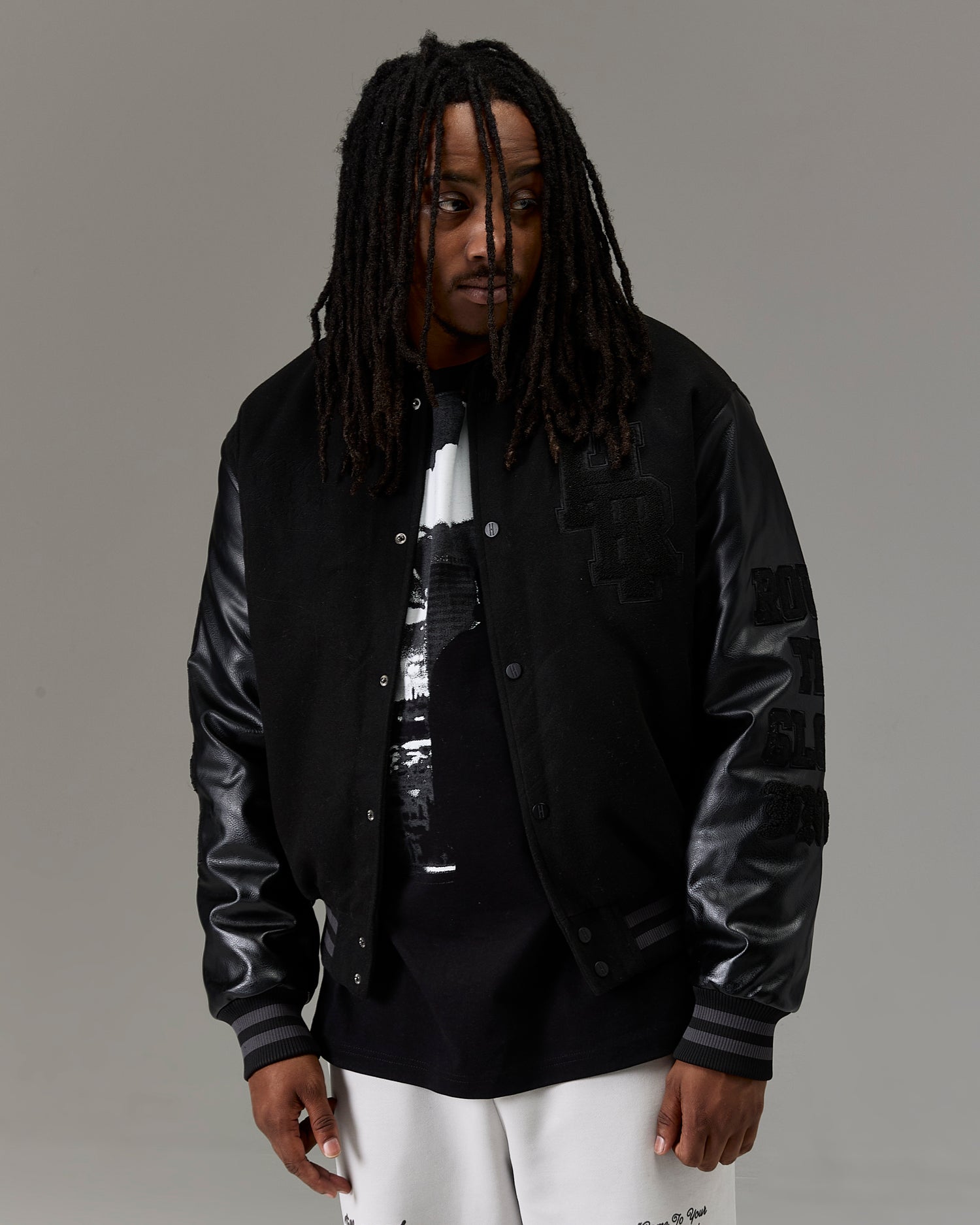 The Winners Circle Varsity Jacket - Black