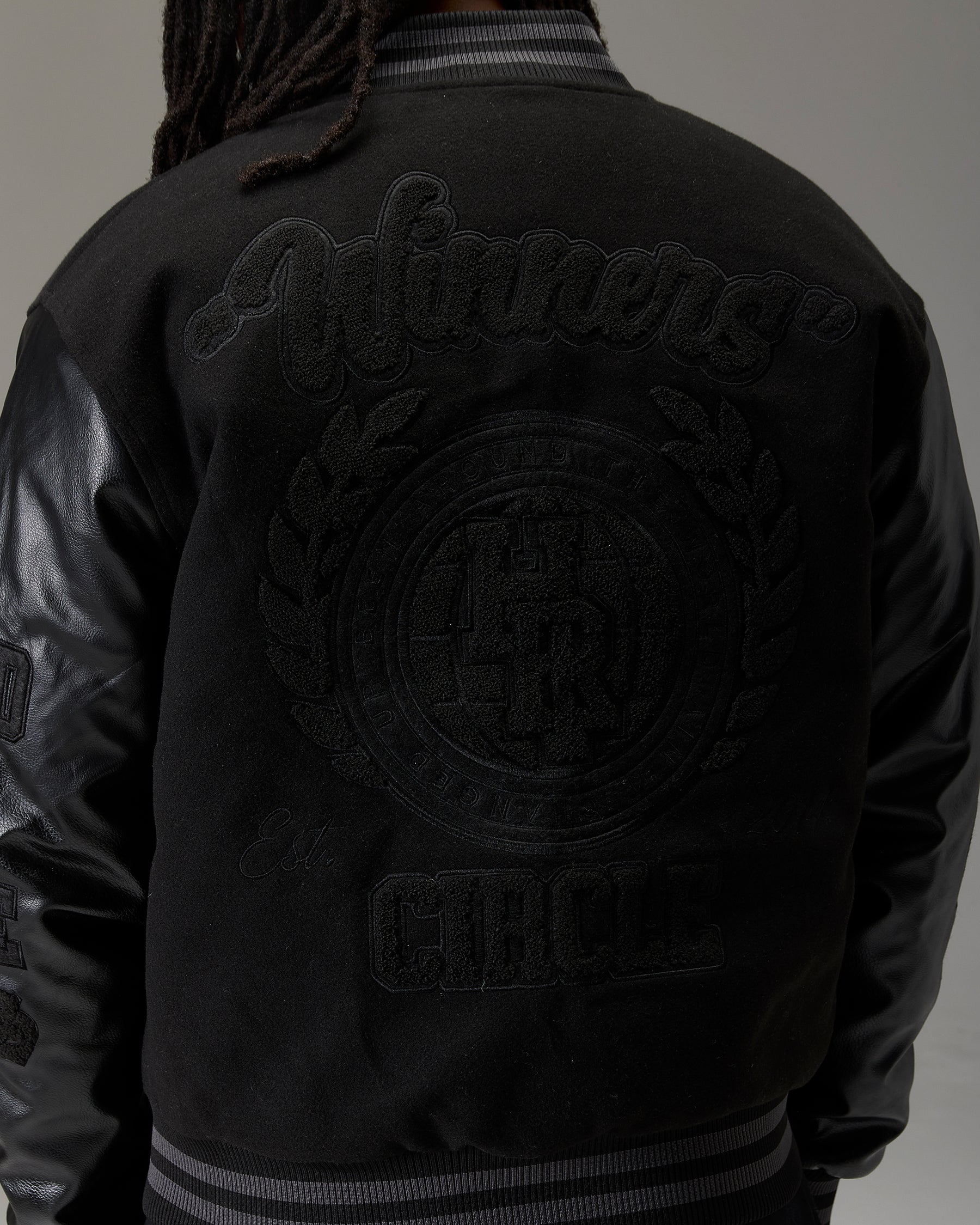 The Winners Circle Varsity Jacket - Black