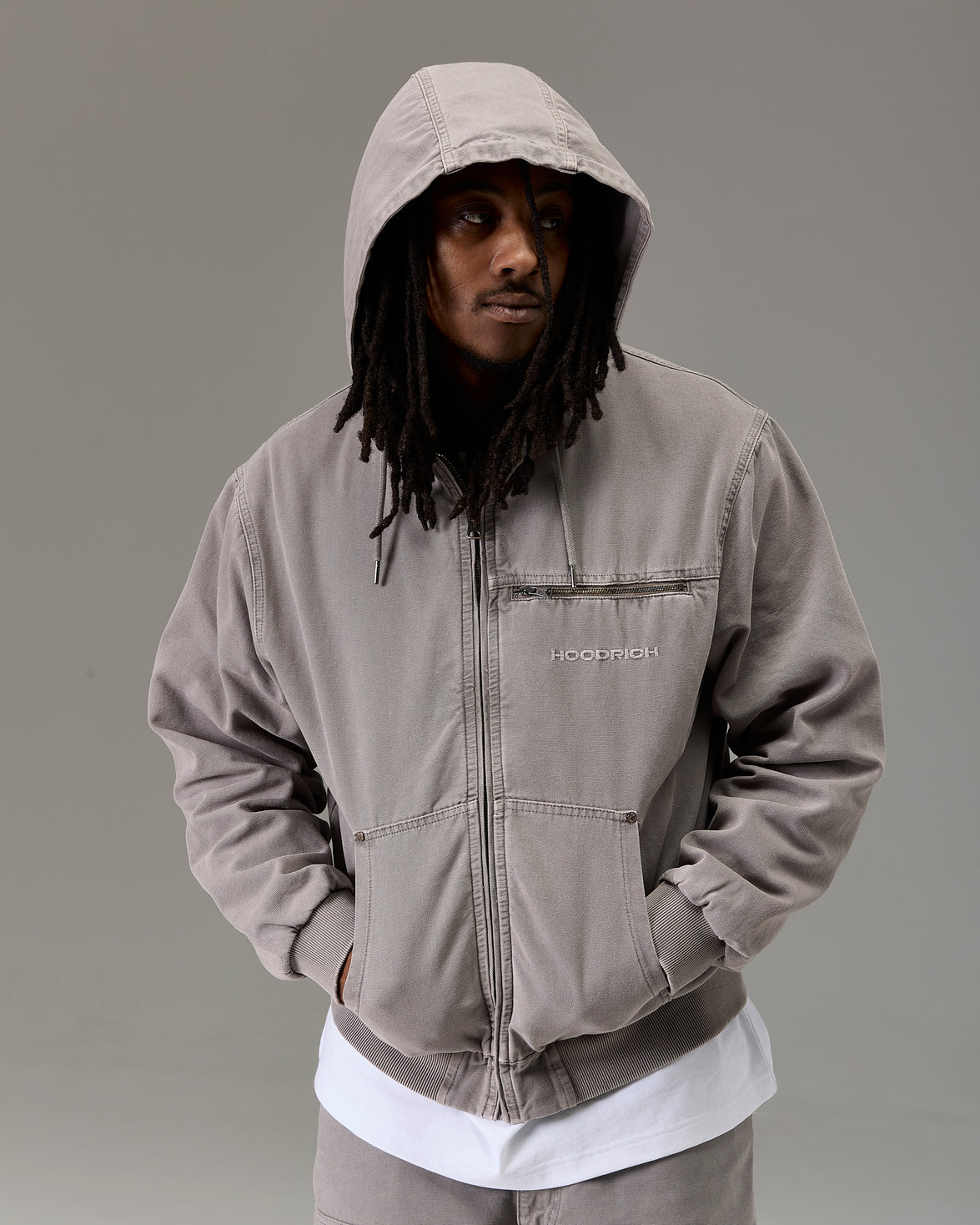 The Winners Circle Canvas Jacket - Grey