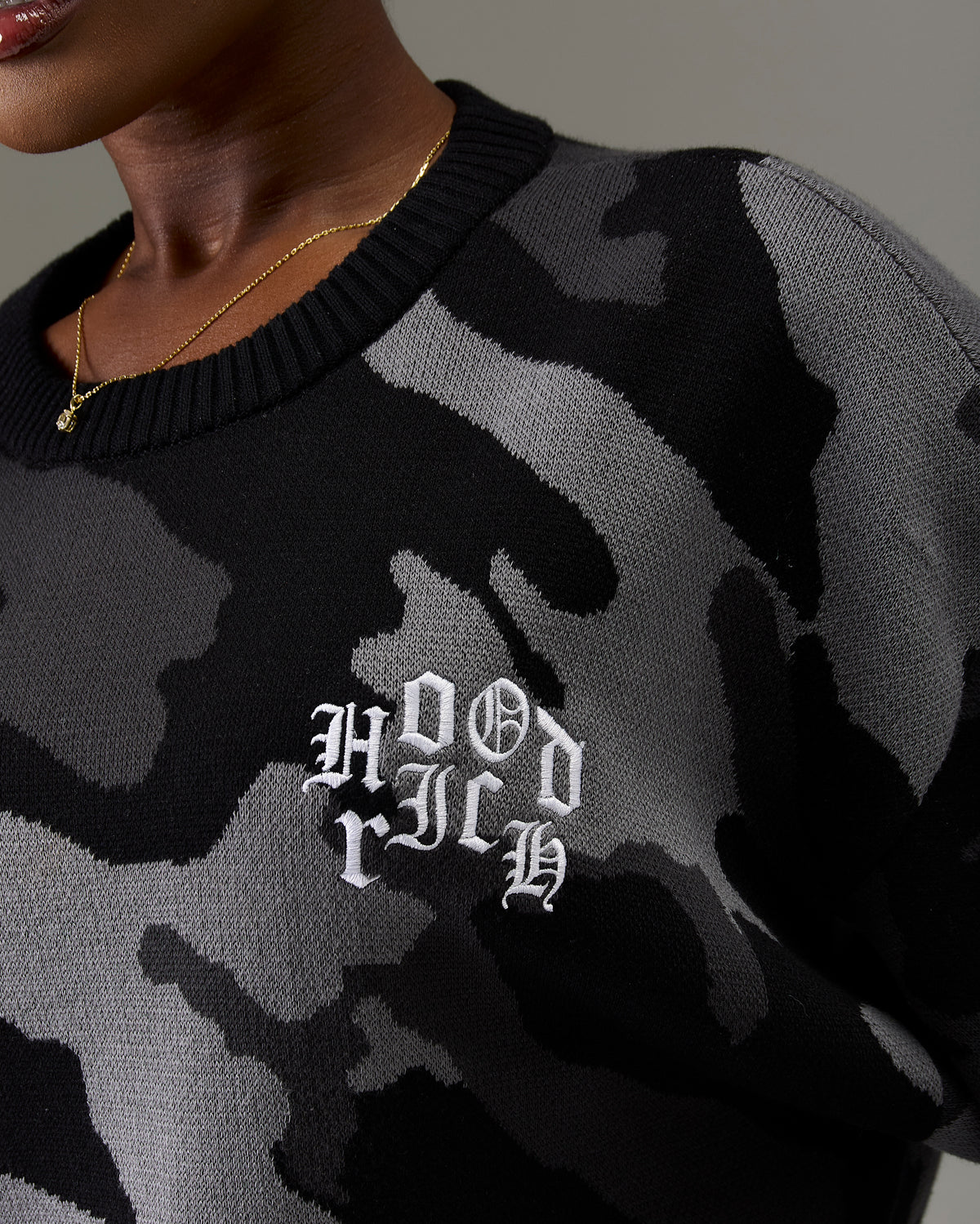 The Winner's Circle Knitwear Sweater - Black/Camo
