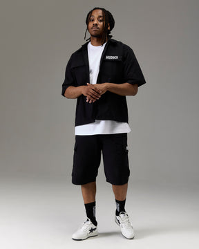 The Winners Circle Ripstop Cargo Shorts - Black/White