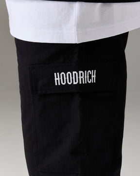 The Winners Circle Ripstop Cargo Shorts - Black/White