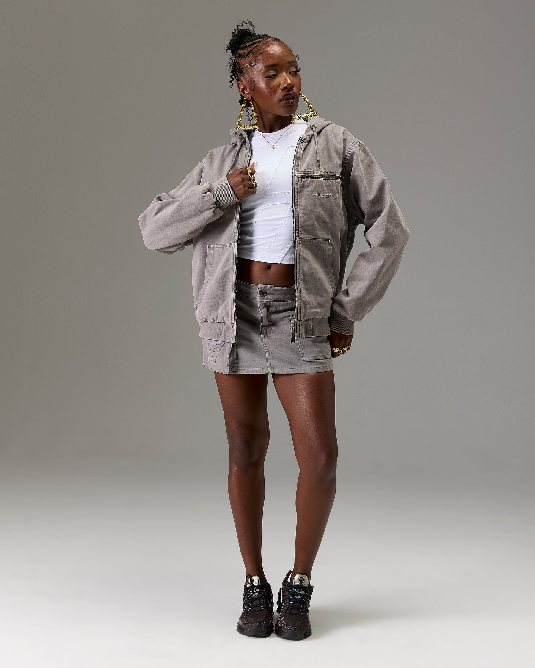 The Winners Circle Canvas Jacket - Grey