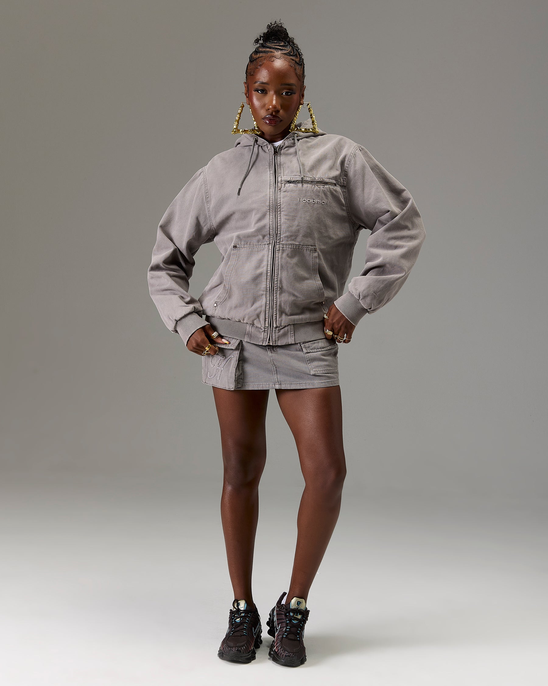 The Winners Circle Canvas Jacket - Grey