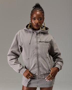The Winners Circle Canvas Jacket - Grey