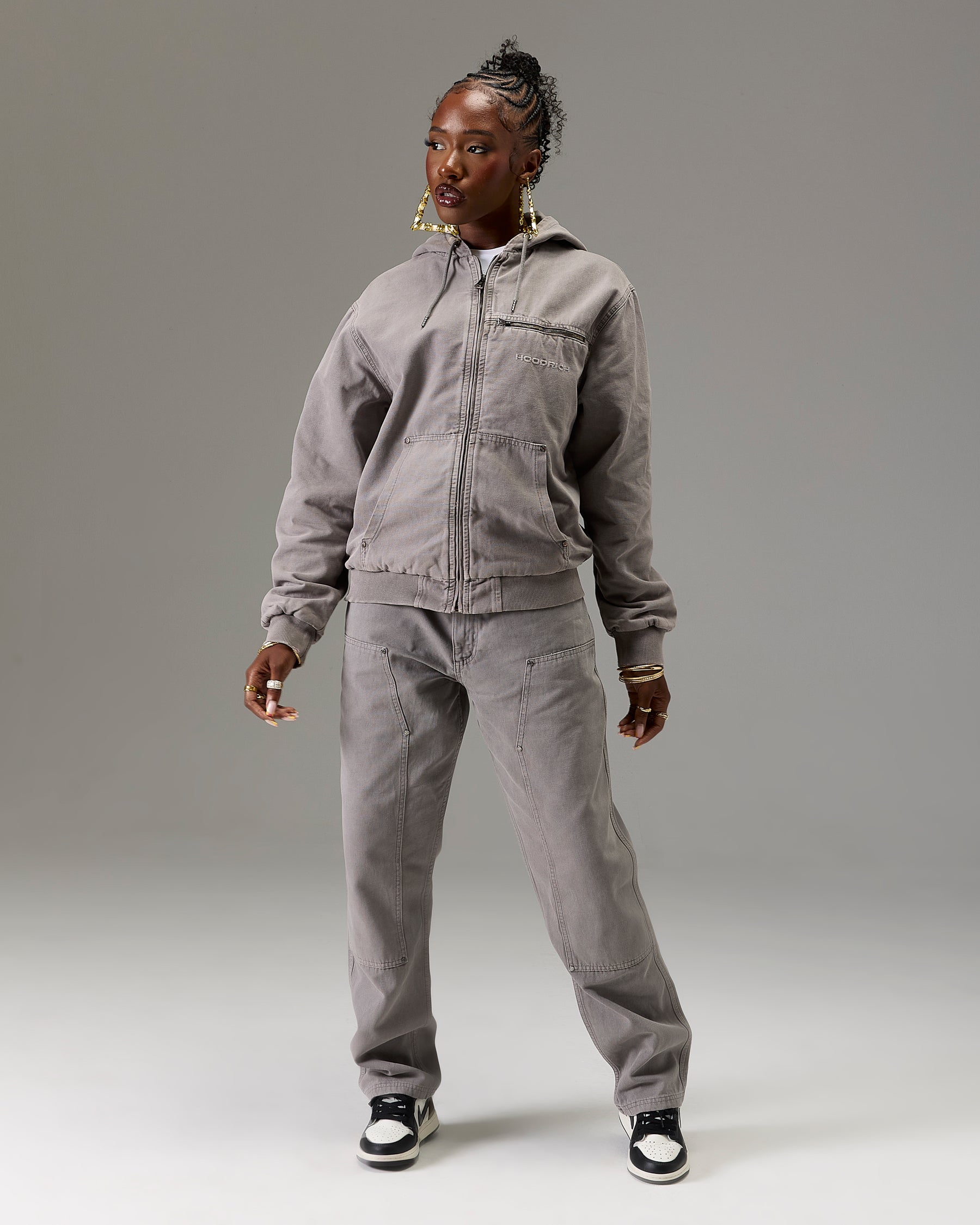The Winners Circle Carpenter Canvas Pant - Grey