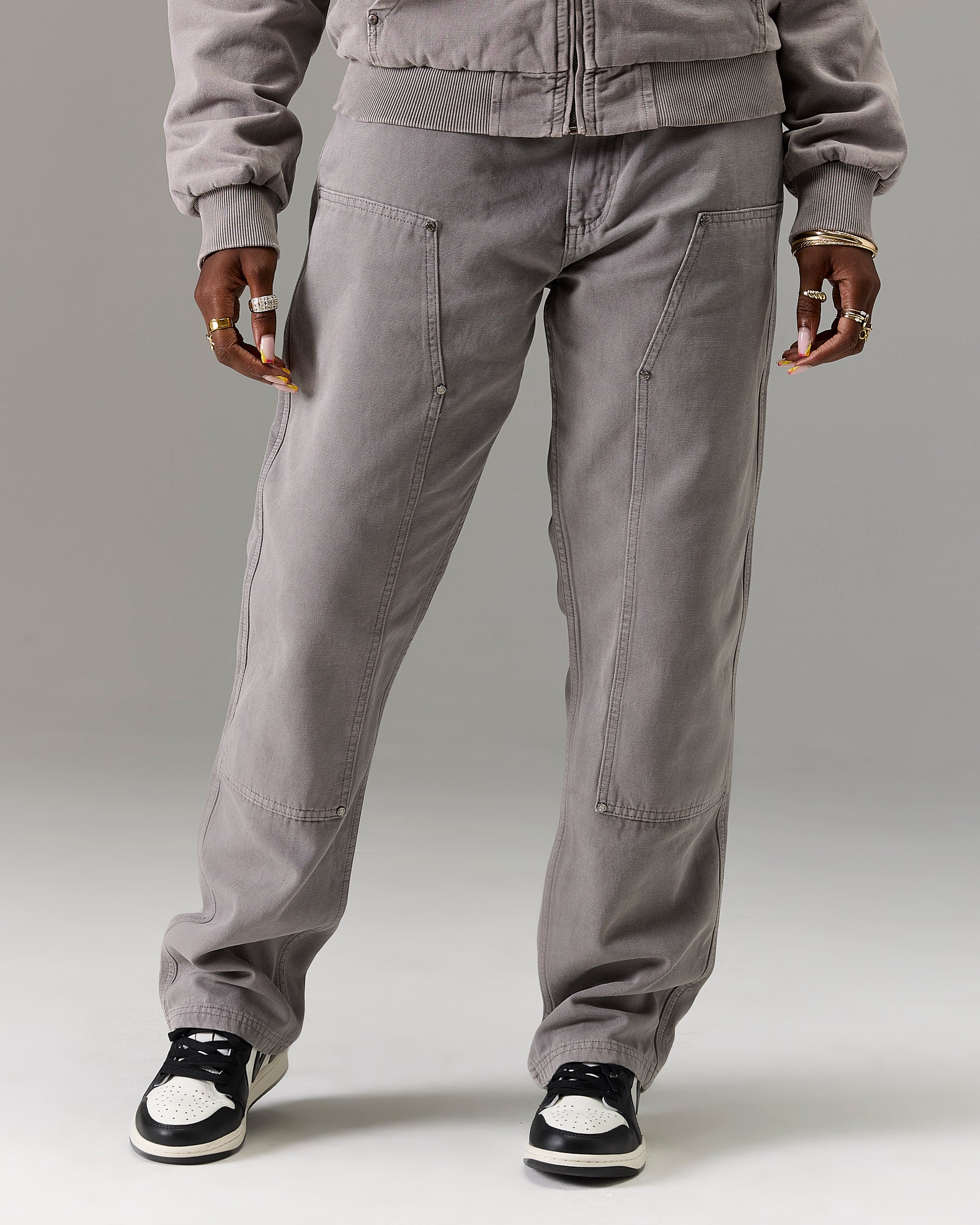 The Winners Circle Carpenter Canvas Pant - Grey