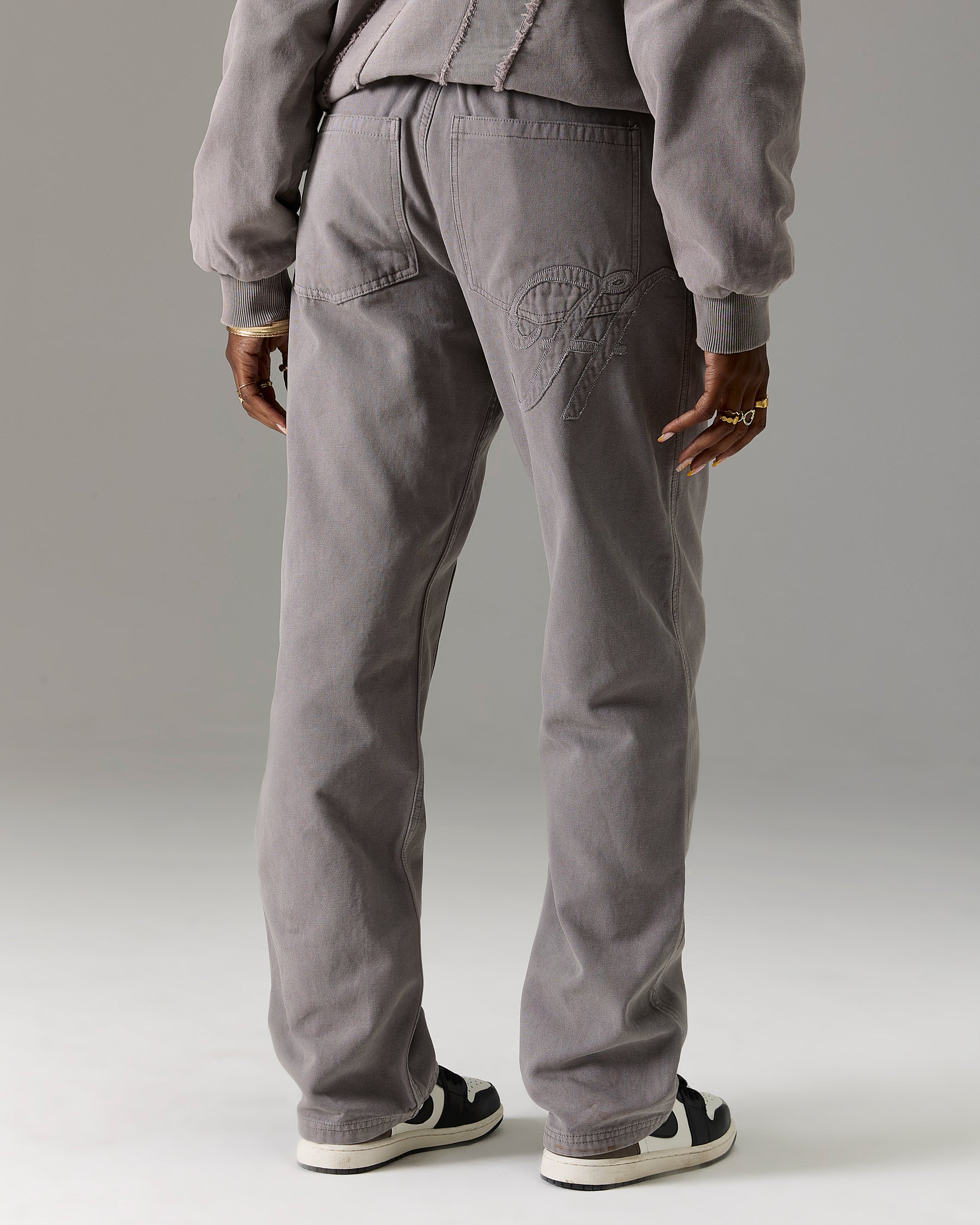 The Winners Circle Carpenter Canvas Pant - Grey