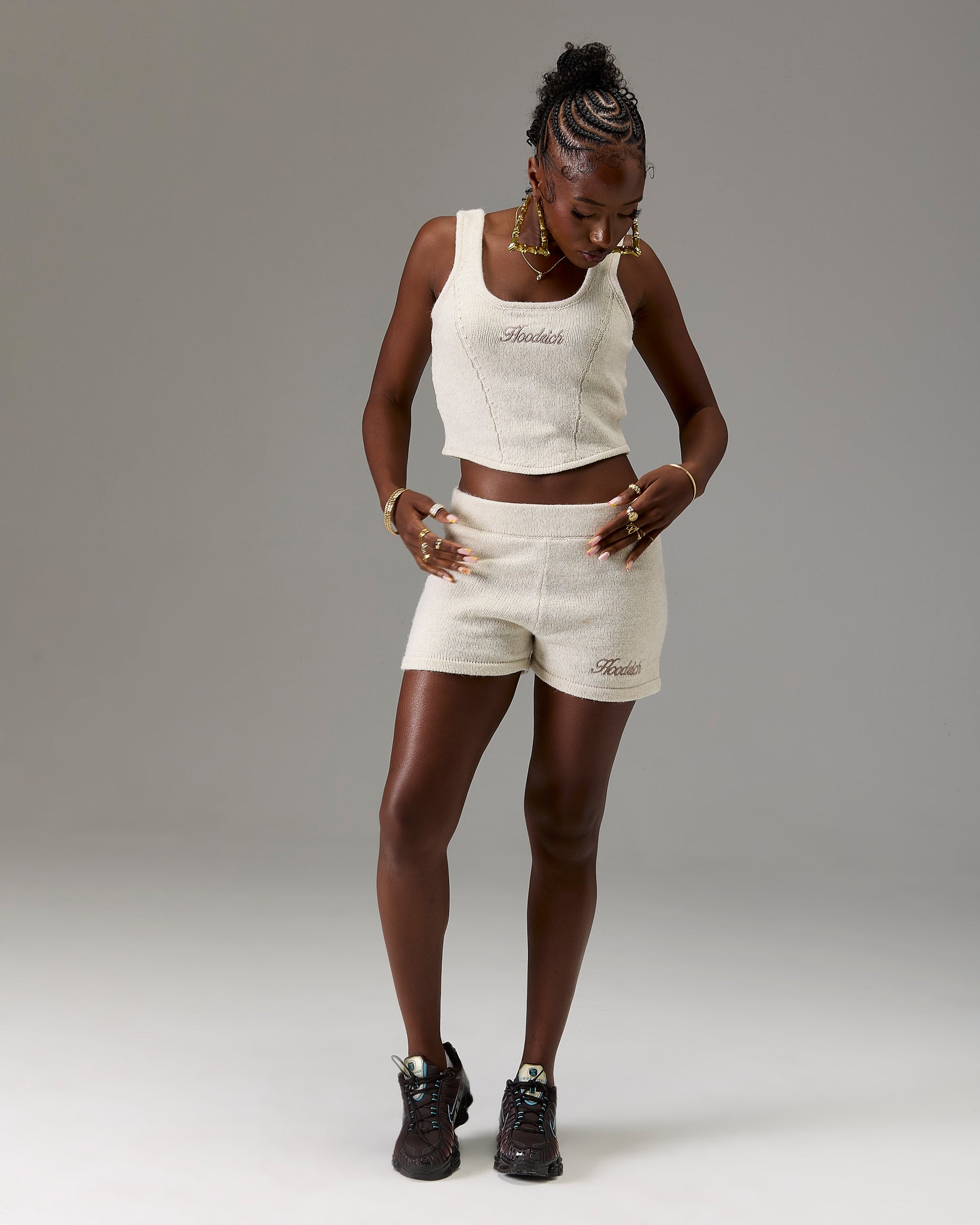 The Winners Circle Knitted Shorts - Marl