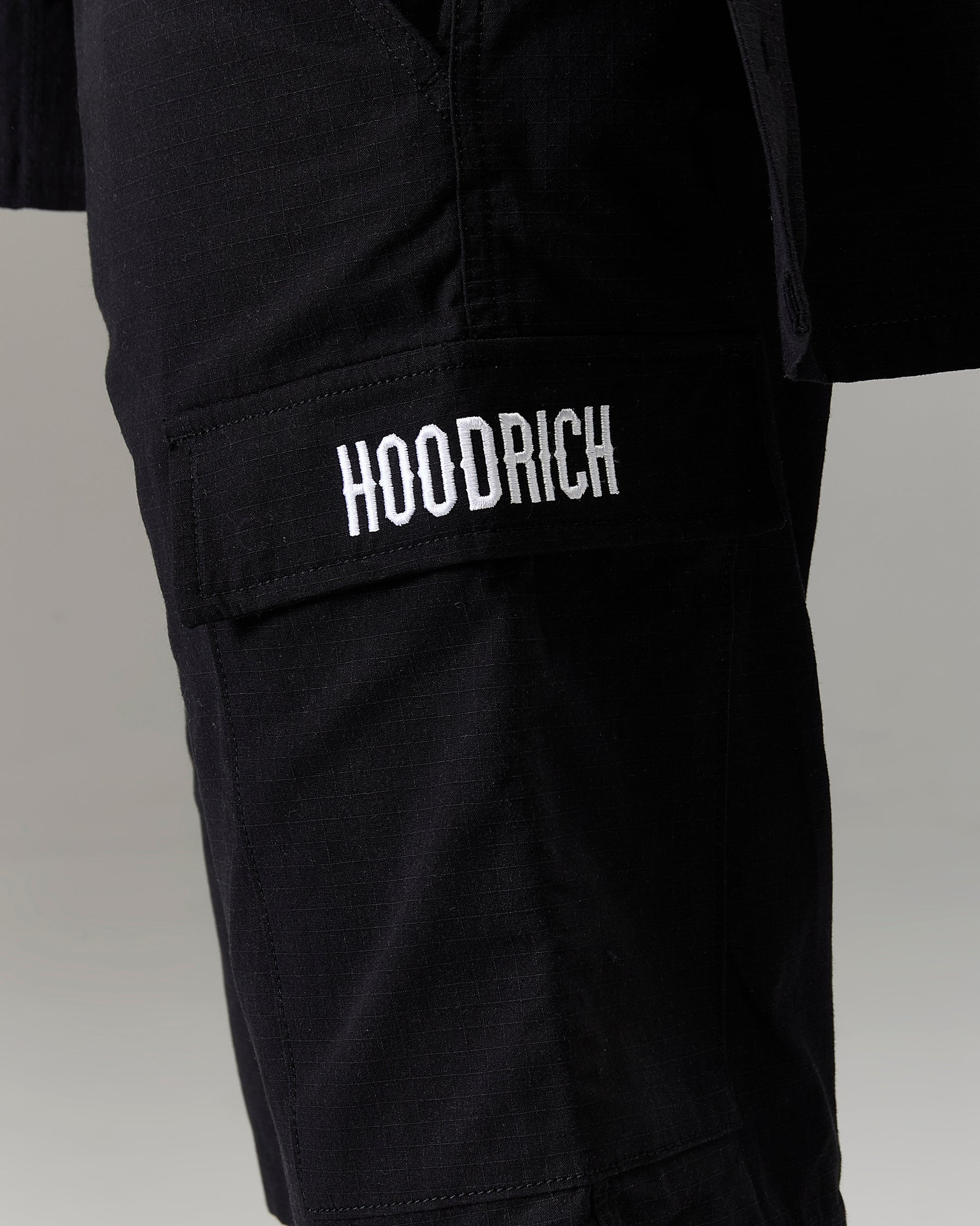 The Winners Circle Ripstop Cargo Shorts - Black/White