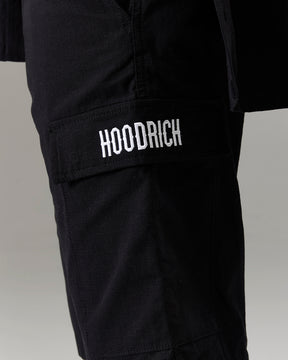 The Winners Circle Ripstop Cargo Shorts - Black/White