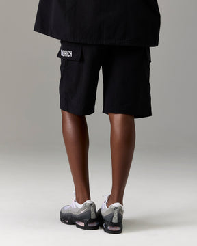 The Winners Circle Ripstop Cargo Shorts - Black/White