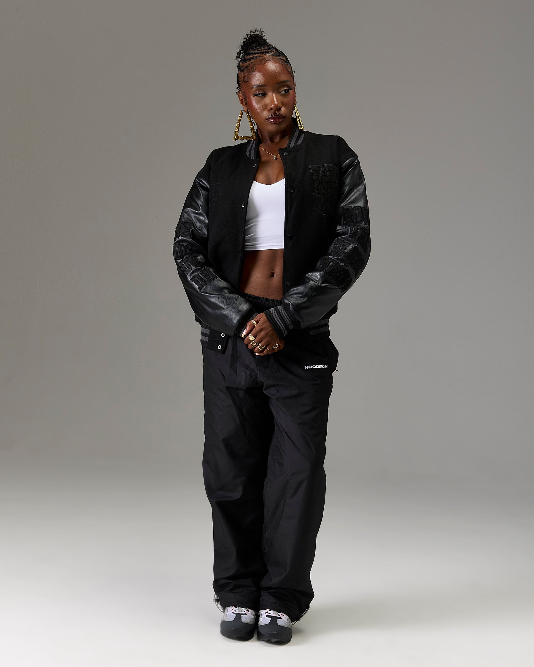 The Winners Circle Varsity Jacket - Black