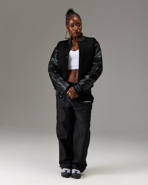 The Winners Circle Varsity Jacket - Black