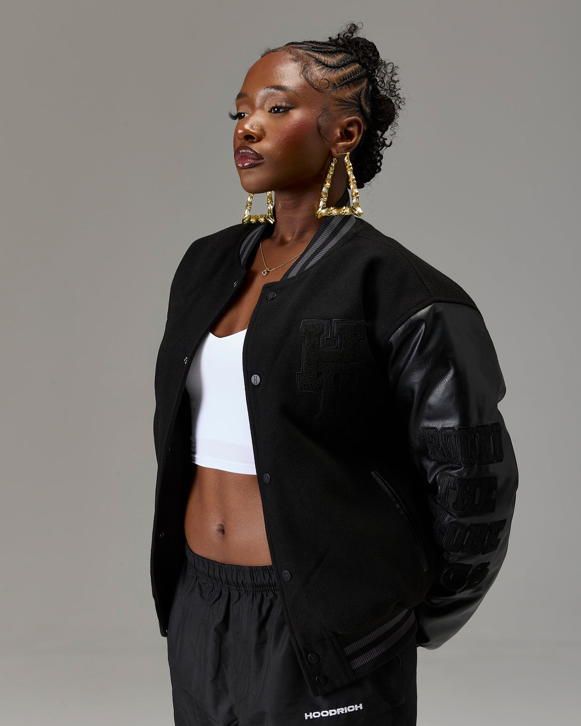 The Winners Circle Varsity Jacket - Black