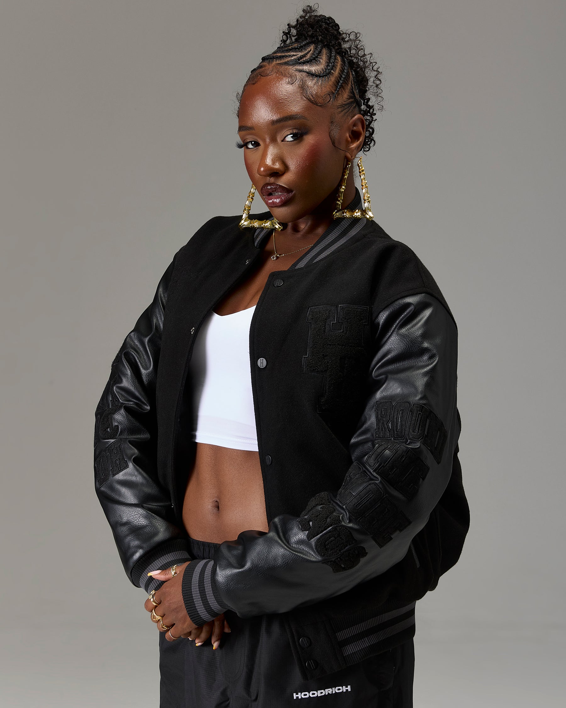 The Winners Circle Varsity Jacket - Black