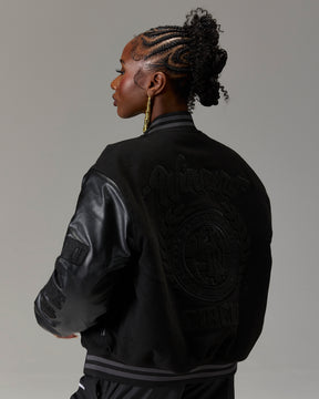The Winners Circle Varsity Jacket - Black
