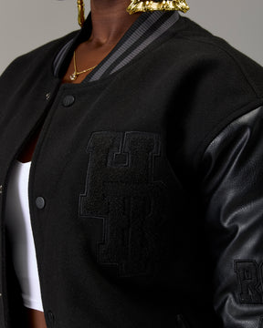 The Winners Circle Varsity Jacket - Black