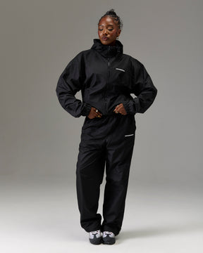 The Winners Circle Ripstop Woven Jacket - Black/White