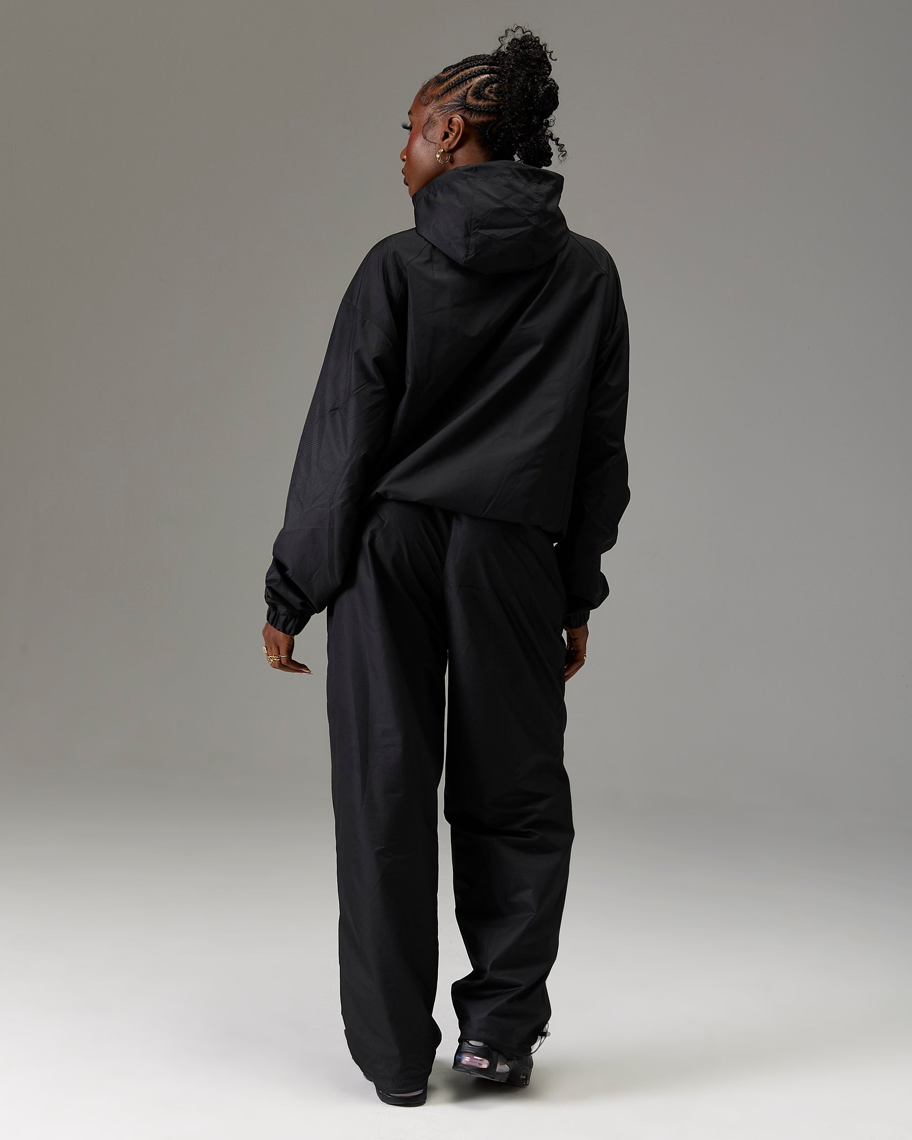 The Winners Circle Ripstop Woven Pant - Black/White