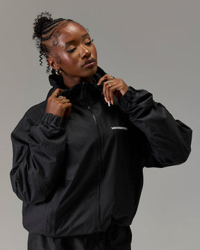 The Winners Circle Ripstop Woven Jacket - Black/White