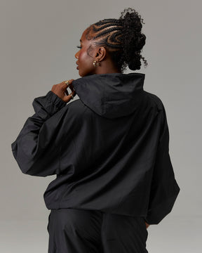 The Winners Circle Ripstop Woven Jacket - Black/White