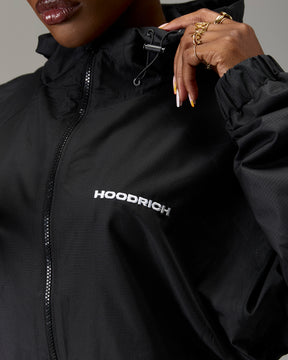 The Winners Circle Ripstop Woven Jacket - Black/White