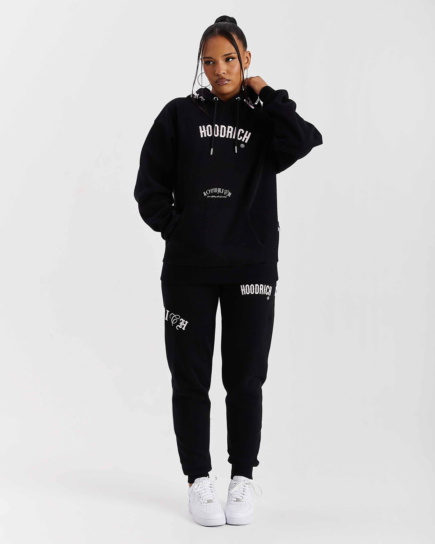 Calor Oversized Hoodie - Black/Pink/Silver