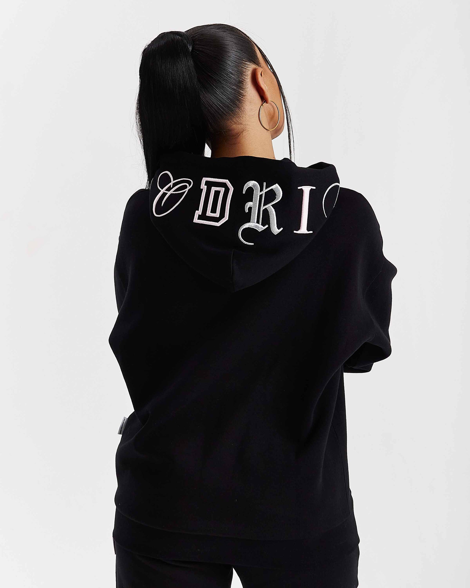 Calor Oversized Hoodie - Black/Pink/Silver