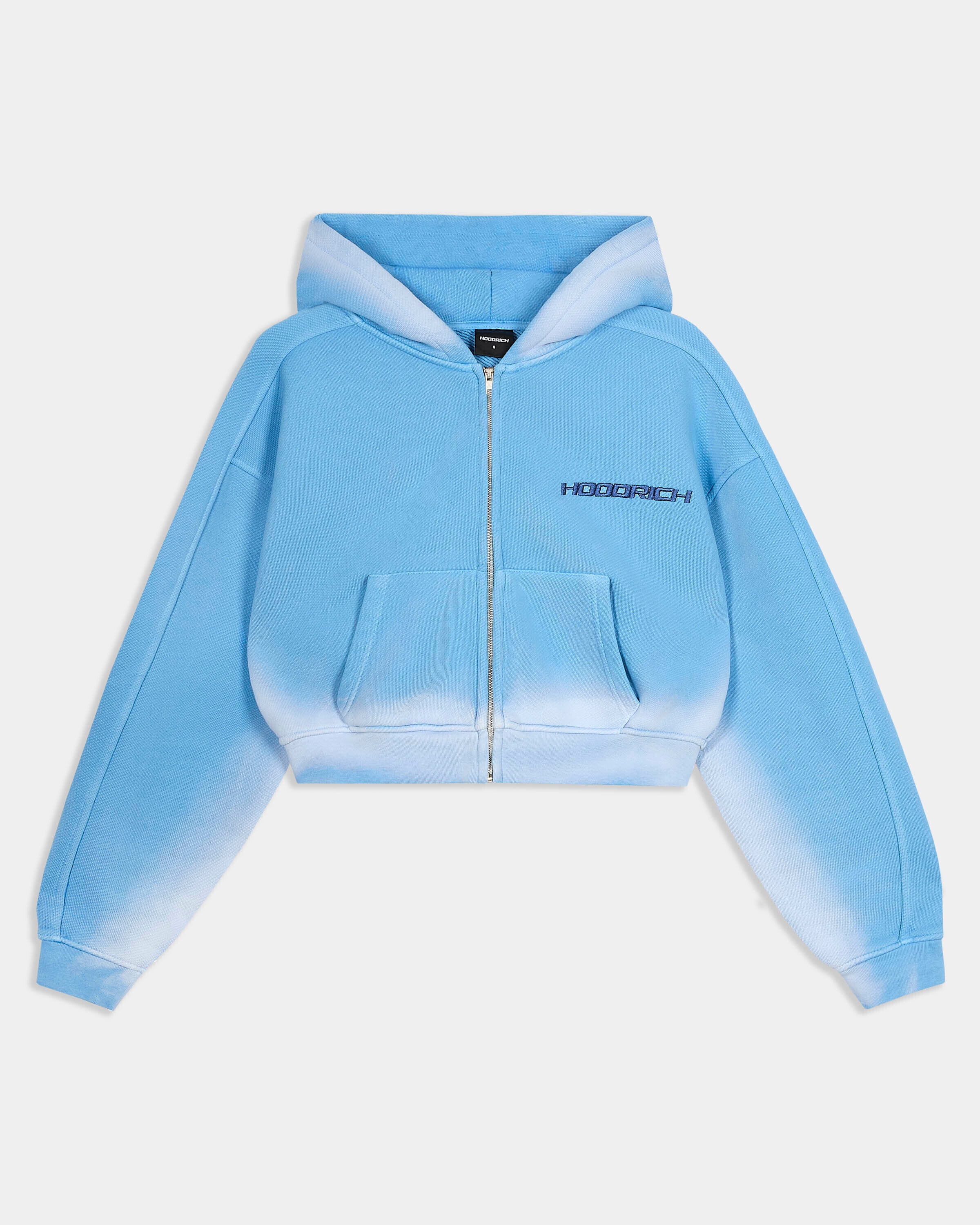 Women's Ghost Boxy Fit Zip Hoodie - Blue