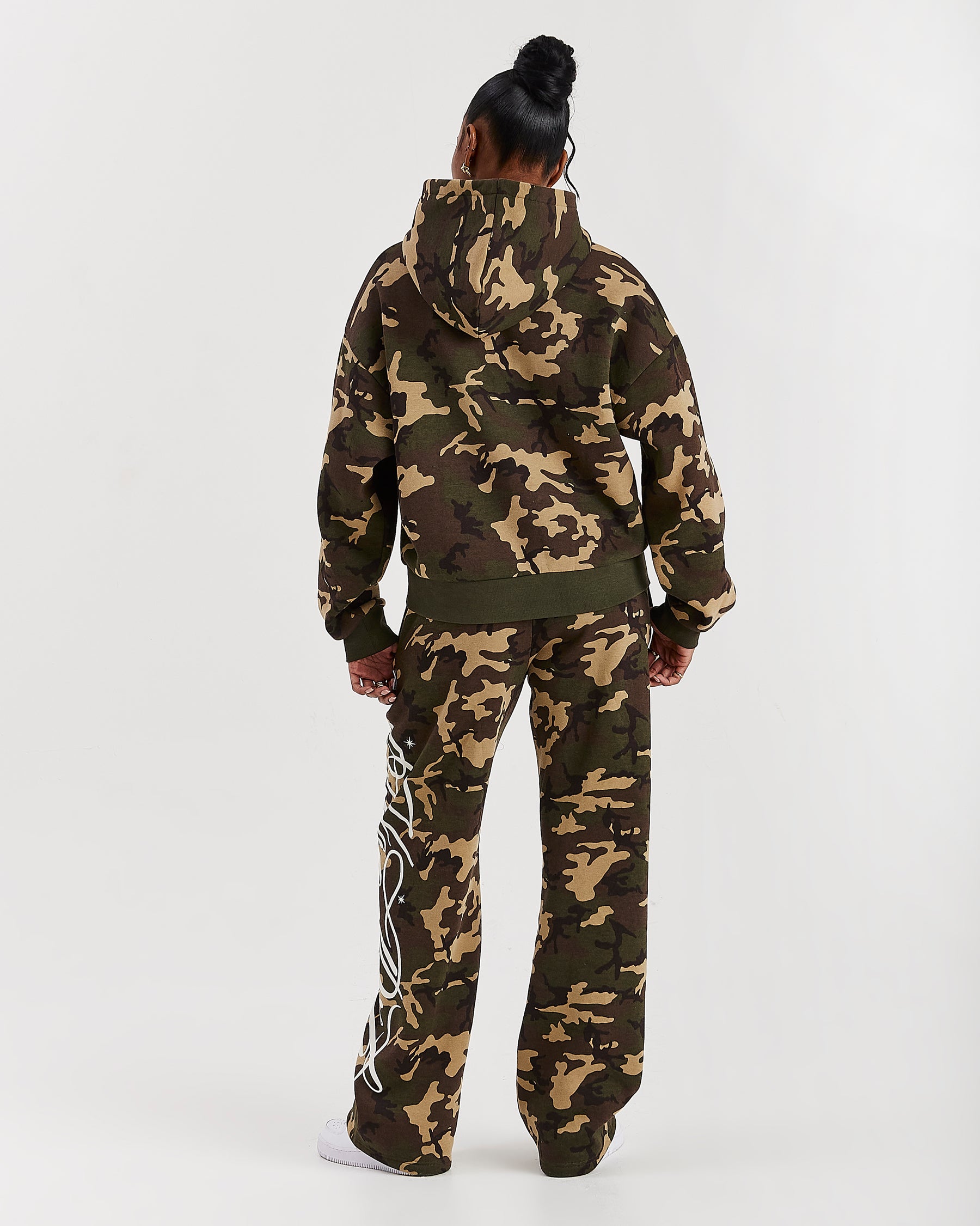 Solace Wide Leg Joggers - Camo