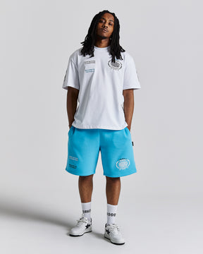 Noir Oversized Shorts - Blue/White/Black