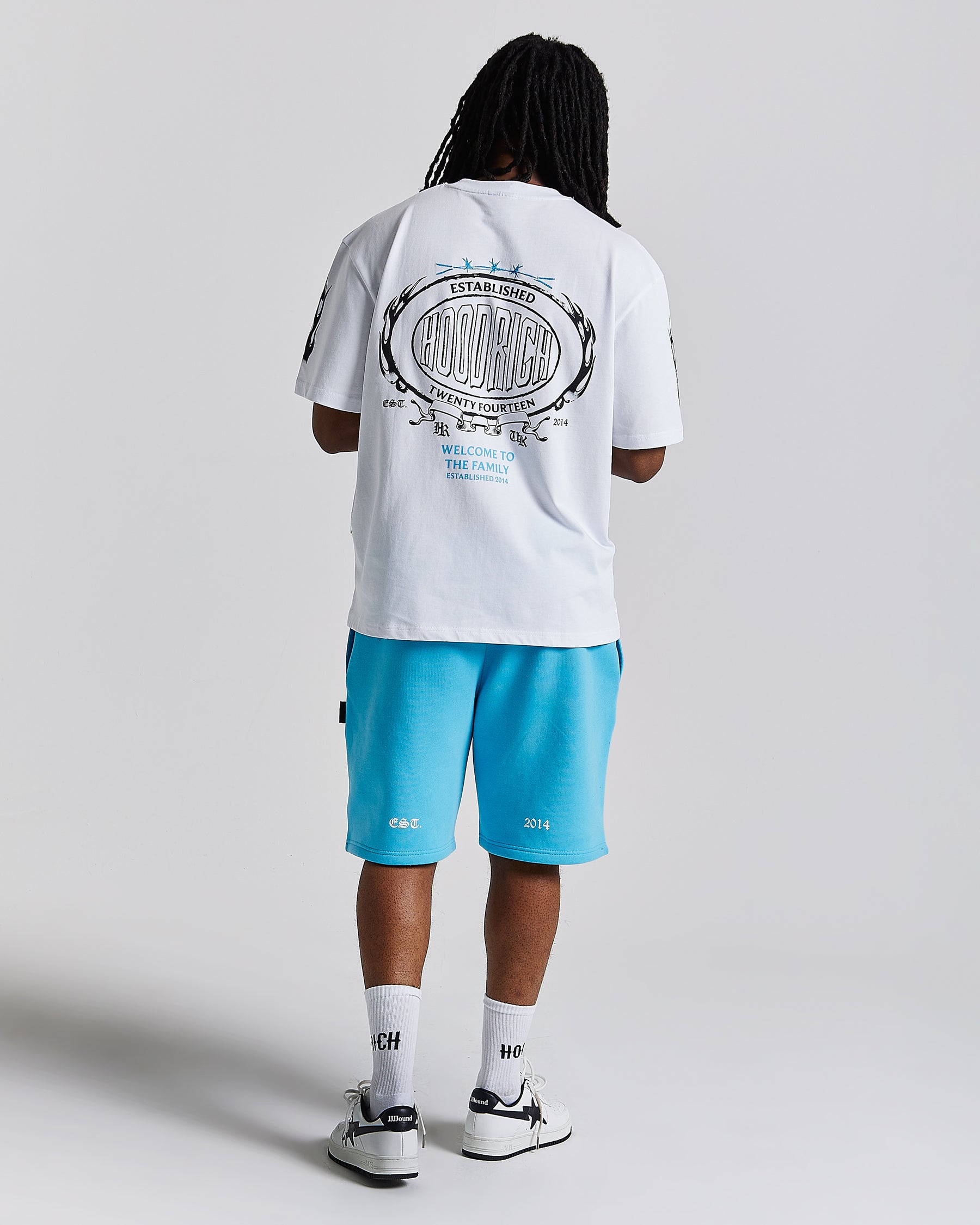 Noir Oversized T-Shirt - White/Black/Blue