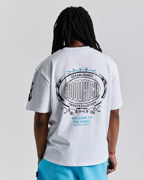 Noir Oversized T-Shirt - White/Black/Blue