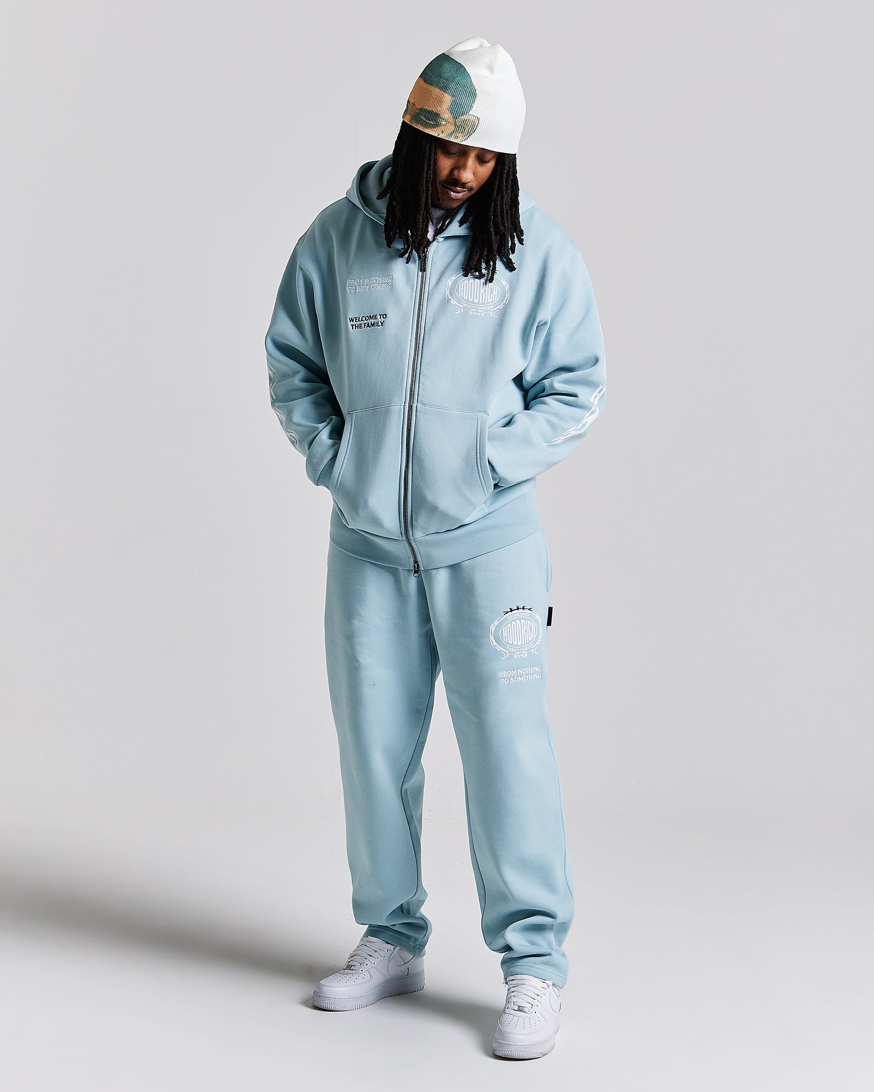 Noir Oversized Jogger - Blue/White