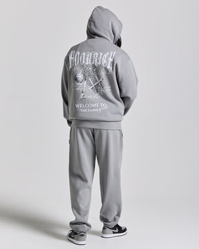 Rite Oversized Hoodie - Grey/White