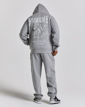 Rite Oversized Hoodie - Grey/White