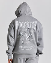 Rite Oversized Hoodie - Grey/White