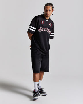 Galaxy Oversized Mesh Jersey - Black/White/Red